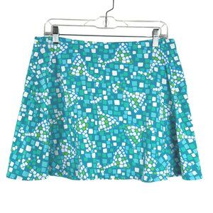 Ibkul‎ Swing Skort Skirt Medium Mosaic Print Golf Multicolored Stretch SS-2148